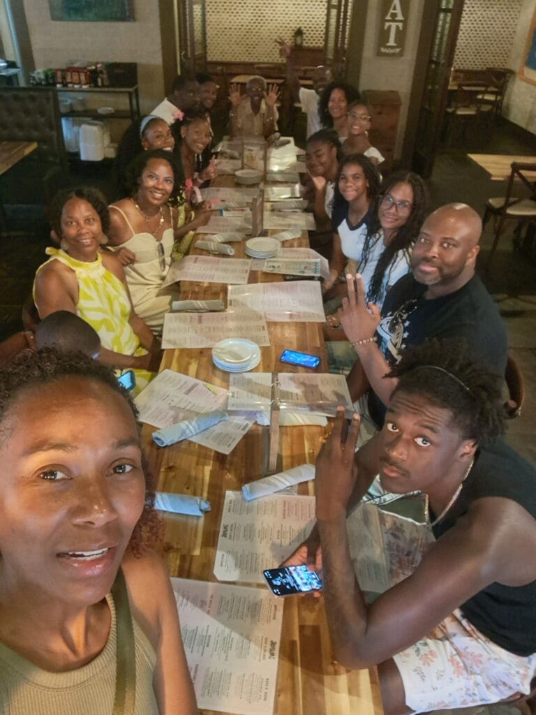 Extended family enjoying summer vacation together