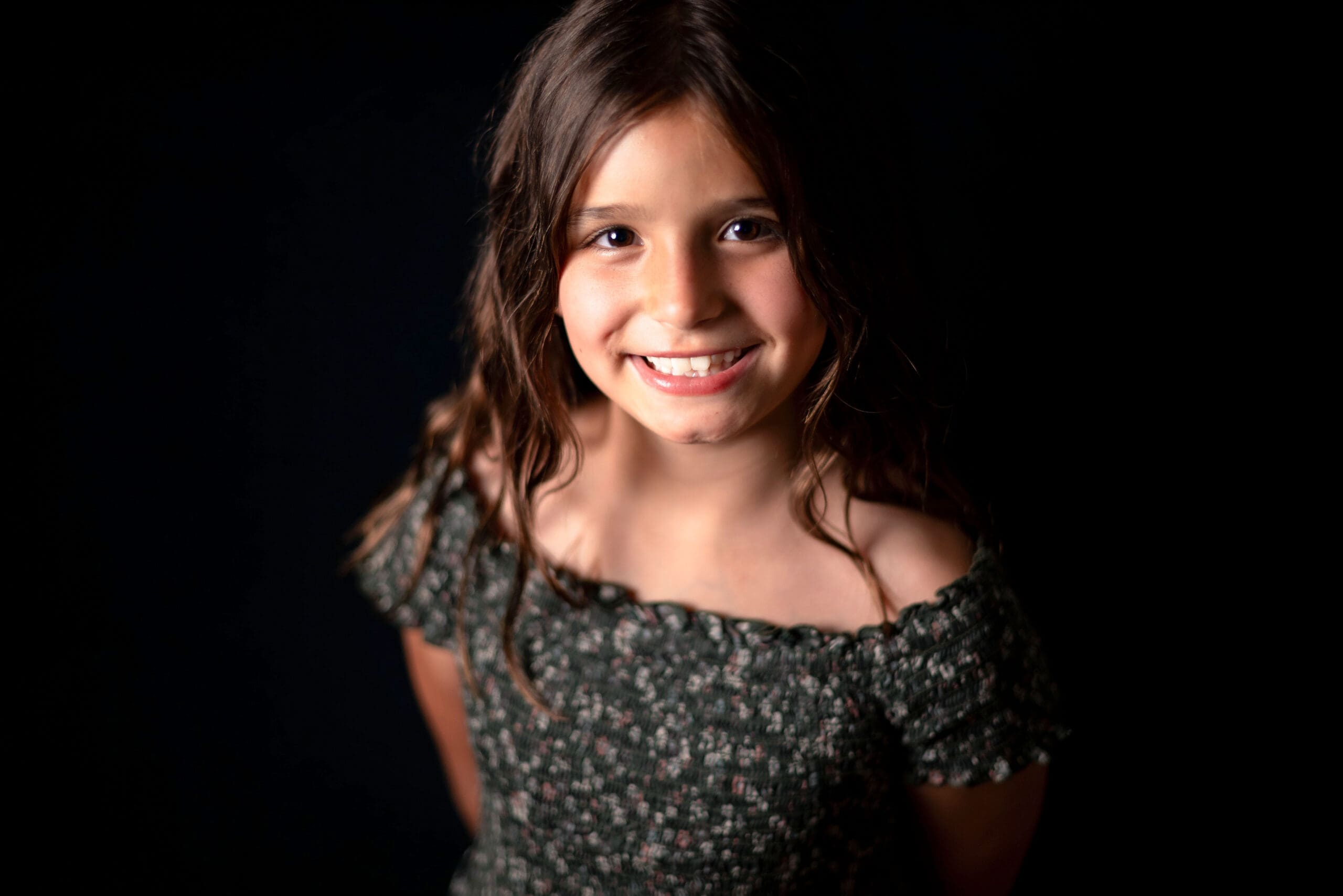 School picture day of elementary school girl.